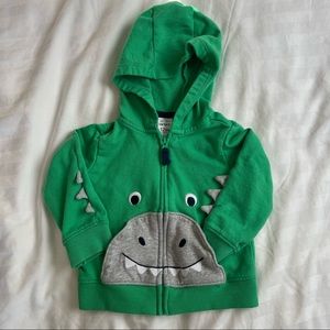 Carter’s Green Dinosaur Jacket, Size 12 Months